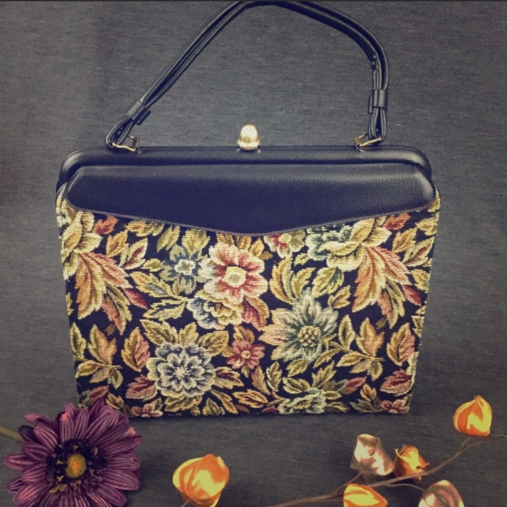 Vintage Tapestry (carpet) Handbag Purse